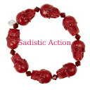 【即納】TARINA TARANTINO LUCITE SKULL BEAD BRACELET 【TARINA TARANTINO】【TAR-BR-B10FH6-RE】