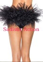 【即納】Leg Avenue Spandex tanga panty with tulle ruffle back 【Leg Avenue (ストッキング、ランジェリー、衣装、コスチューム、小物)】【LEG-ACC-2922】