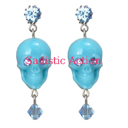 【即納】TARINA TARANTINO LUCITE SKULL DROP PIERCE TUR 【TARINA TARANTINO】【TAR-PI-E06CL1-TUR】