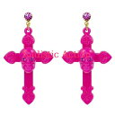 【即納】TARINA TARANTINO SKULL CROSS EARRINGS 【TARINA TARANTINO】【TAR-PI-E14FH7-PI】