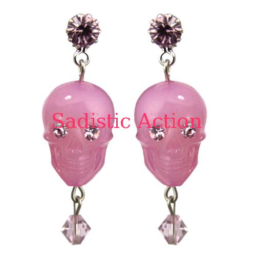 乐天商城 - 【即納】TARINA TARANTINO LUCITE SKULL DROP PIERCE LI 【TARINA TARANTINO】【TAR-PI-E06CL1-LI】