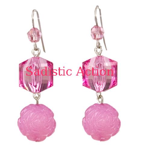 Rakuten - 【即納】TARINA TARANTINO CARVED ROSE AND LUCITE DROP PIERCE PI 【TARINA TARANTINO】【TAR-PI-E06H7-PI】