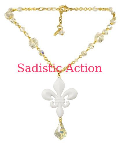 ��¨Ǽ��TARINA TARANTINO FLEUR-DE-LIS PENDANT NECKLACE ��TARINA TARANTINO�ۡ�TAR-NC-N03H7-WH��