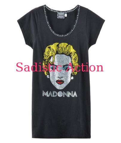 【即納】iconic couture×Sadistic Action×Michael Jackson Women DressT 【iconic couture】【ICO-TP-MAD-BK-W】