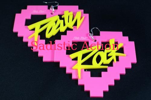 【即納】Party Rock LA LA LA Earrings 【Party Rock Clothing】【PR-AC-Party Rock LA LA LA Earrings-PI/YE】