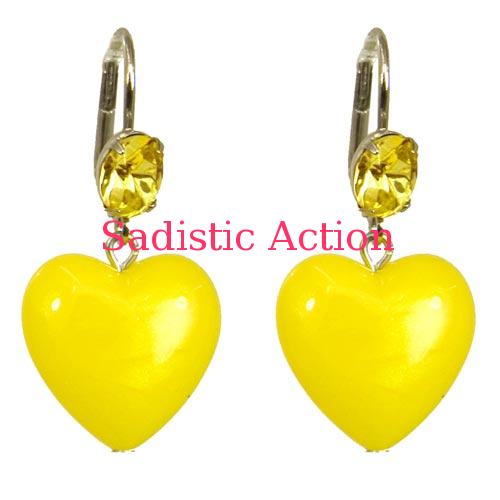 ハートピアス 【即納】TARINA TARANTINO SMALL LUCITE HEART DROP EARRINGS YE 【TARINA TARANTINO】【TAR-PI-E01U7-YE】