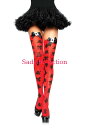 【即納】Leg Avenue Opaque card print thigh highs with satin bow and card applique. 【Leg Avenue (ストッキング、ランジェリー、衣装、コスチューム、小物)】【コスチュームアクセサリー】【LEG-HO-6311】