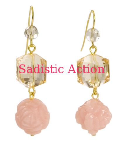 乐天商城 - 【即納】TARINA TARANTINO CARVED ROSE AND LUCITE DROP PIERCE TR 【TARINA TARANTINO】【TAR-PI-E06H7-TR】