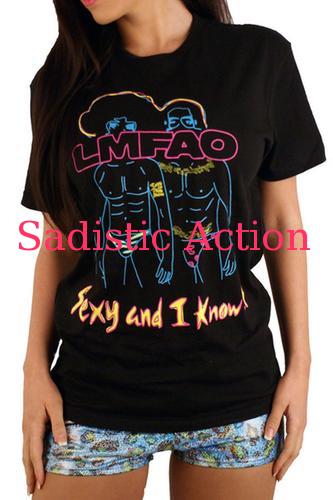 【即納】Party Rock Clothing(BRAVADO) SEXY SKETCH NEON T-SHIRTS BK 【Party Rock Clothing】【PR-MT-33861003-BK】