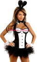 【即納】Daisy Corsets　6PC Sexy Tuxedo Bunny Costume 【ハロウィンコスチューム】【Daisy Corsets (コルセット、コスチューム、ランジェリー、衣装）】【DC-CO-1710】