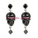 【即納】TARINA TARANTINO LUCITE SKULL DROP PIERCE BK 【TARINA TARANTINO】【TAR-PI-E06CL1-BK】