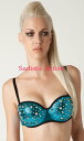 y[zL.A.Roxx Metallic push-up bra in Silver with Turquoise spikes yL.A.Roxx (_XEFAAU[A{e[WAߑ)zyLA-BRA-52030z