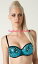 【即納】L.A.Roxx Metallic push-up bra in Silver with Turquoise spikes 【L.A.Roxx (ダンスウェア、レザー、ボンテージ、衣装)】【LA-BRA-52030】