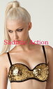 L.A.Roxx Burlesque Sequin push-up bra in GOLDスパンコールバーレスクブラトップGOLDスパンコールバーレスクブラトップGOLD