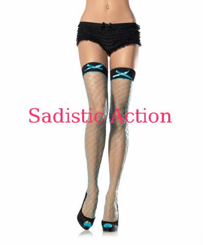 【即納】Leg Avenue Spandex diamond net thigh highs with contrast top 【Leg Avenue （ストッキング、ランジェリー、衣装、コスチューム、小物）】【コスチュームアクセサリー】【LEG-HO-9064】