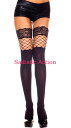 【即納】MUSIC LEGS Opaque Thigh Highs with Fence Net Insert 【コスチュームアクセサリー】【MUSIC LEGS　（ストッキング、ランジェリー、コスチューム）】【MU-HO-4790】