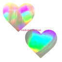 【即納】NIPZTIX Care Bear Stare Holographic I Heart U Pasties 【ペイスティ・ニップレス】【ニップレス・ペイスティ】【Neva Nude(ニップレス、ペイスティ)】【NIP-CBS-HRT-NS】
