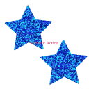 【即納】NIPZTIX Super Sparkle Blue Glitter Star Pasties 【ペイスティ・ニップレス】【ニップレス・ペイスティ】【Neva Nude（ニップレス、ペイスティ）】【SSB-STR-NS 】