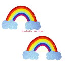 【即納】NIPZTIX Rainbow Glitter Cloud Pasties 【ペイスティ・ニップレス】【ニップレス・ペイスティ】【Neva Nude(ニップレス、ペイスティ)】【FA-RAI-NS】