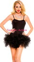 【即納】MUSIC LEGS Stretch cami with attached tutu 【ハロウィンコスチューム】【コスチュームアクセサリー】【MUSIC LEGS　（ストッキング、ランジェリー、コスチューム）】【チュチュ・ペチコート】【ML-ACC-70560-BK】