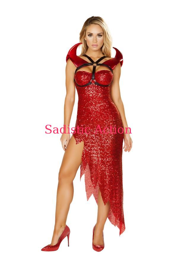 Rakuten - 【即納】ROMA 1pc Devil Mistress 【ROMA　（ダンスウェア、衣装、コスチューム、小物）】【ハロウィンコスチューム】【RM-CO-4866】