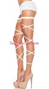 【即納】Leg Avenue Garter Leg Wraps 【Leg Avenue (ストッキング、ランジェリー、衣装、コスチューム、小物)】【コスチュームアクセサリー】【LEG-HO-9142-WH】
