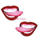 【即納】NIPZTIX Freaking Awesome Party In The USA Glitter Lip Pasties 【ペイスティ・ニップレス】【ニップレス・ペイスティ】【Neva Nude（ニップレス、ペイスティ）】【NIP-FA-LIP-NS】