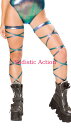 【即納】ROMA Iridescent Blue Leg Wraps 【ROMA　（ダンスウェア、衣装、コスチューム、小物）】【レッグラップ】【RM-ACC-3632】