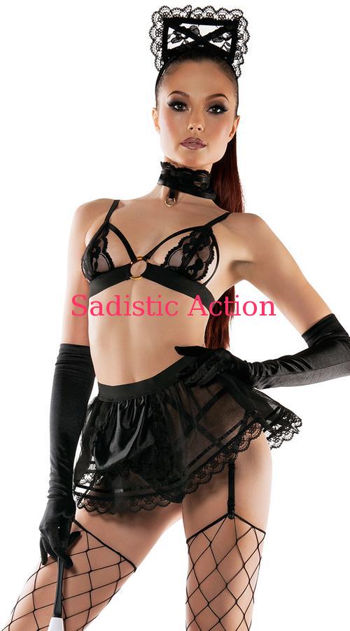 【即納】STARLINE Roleplay Maid Lingerie Costume 【ハロウィンコスチューム】【STARLINE　(コスチューム、ランジェリー、衣装）】【フェティッシュ・ボンテージ】【コスチュームランジェリー】【SL-CO-SL5009】