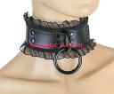 【即納】FUNK PLUS LACE BORDER DOUBLE RIVET BONDAGE CHOKER 【FUNK PLUS(レザーアクセサリー、レザーマスク、ハーネス、ポリスハット等）】【チョーカー・ネックレス】【FP-CK-FC284】