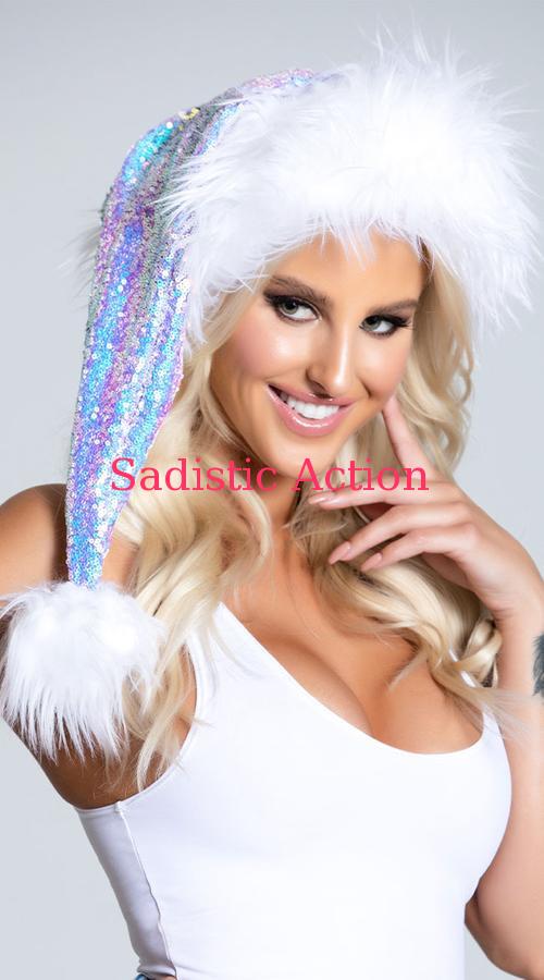 J.Valentine Sequin Santa Hat 