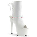 y[zPleaser Platform Open Toe/Heel Back Lace-Up Ankle BootA Inside Zip Closure yPleaser@(u[cAT_AV[YjzyPL-BO-ADO1018/WPU/Mz