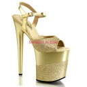 【即納】PLEASER Ankle Strap Sandal 【Pleaser　(ブーツ、サンダル、シューズ）】【コスチュームアクセサリー】【サンダル】【PL-SAN-FLAMINGO-809-2G-GL】