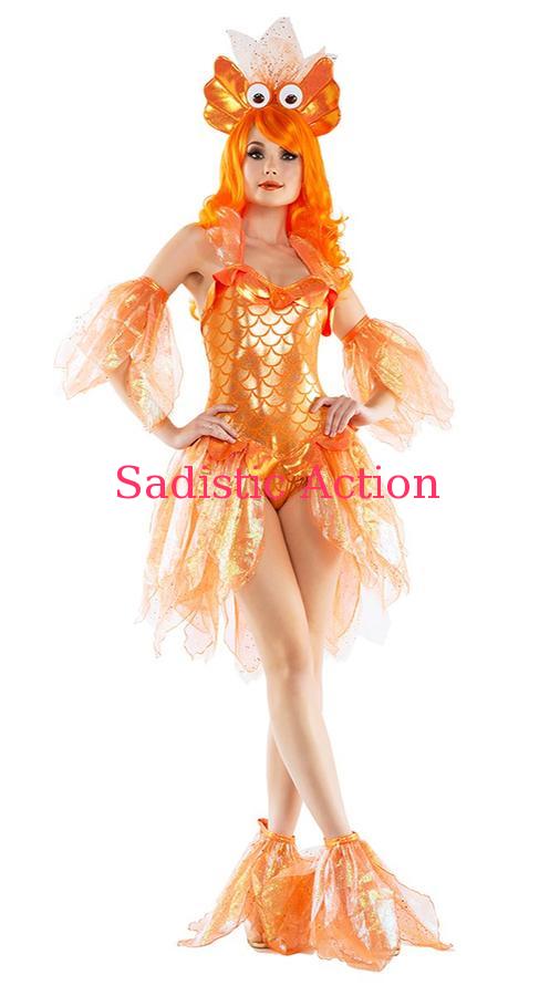 【即納】STARLINE Deluxe Shimmering Goldfish 4 Piece Costume Set 【ハロウィンコスチューム】【STARLINE　(コスチューム、ランジェリー、衣装）】【SL-CO-S6057】