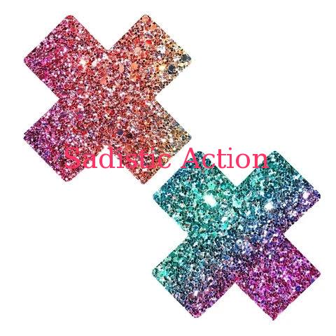 NIPZTIX Super Sparkle Rock Kandi Multicolor Glitter X Factor Pasties 