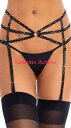 【即納】Leg Avenue Est?e Rhinestone Garter Belt 【Leg Avenue (ストッキング、ランジェリー、衣装、コスチューム、小物)】【ガーターベルト】【LEG-ACC-8885-BK】