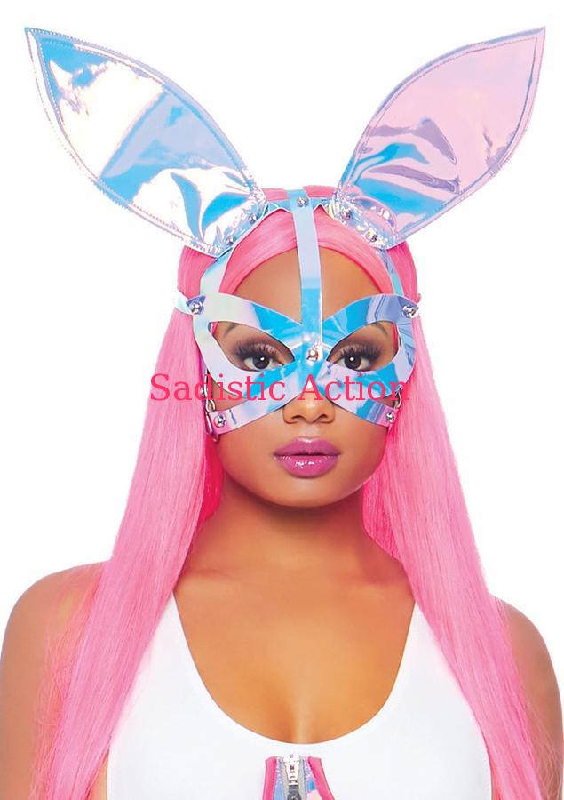 乐天商城 - 【即納】Leg Avenue Holographic Bunny Ear Mask 【Leg Avenue　（ストッキング、ランジェリー、衣装、コスチューム、小物）】【ハロウィンコスチューム】【コスチュームアクセサリー】【マスク、仮面、ヘッドピース】【LEG-ACC-3749】