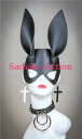 【即納】FUNK PLUS LEATHER EARS FACE BUNNY MASK 【コスチュームアクセサリー】【マスク 仮面 ヘッドピース】【FUNK PLUS(レザーアクセサリー レザーマスク ハーネス ポリスハット等）】【FP-XM101BLK】