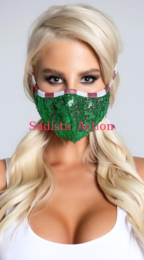 【即納】J.Valentine Sequin Tailored Mask 【コスチュームアクセサリー】【クリスマスコスチューム】【J Valentine(ダンスウェア 衣装 コスチューム 小物)】【マスク 仮面 ヘッドピース】【JV-ACC-CH566-GN】