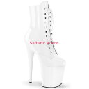【即納】Pleaser Platform Lace-Up Front Ankle Boot、 Inside Zip Closure 【Pleaser (ブーツ、サンダル、シューズ)】【ブーツ】【FLAM1020/W/M】