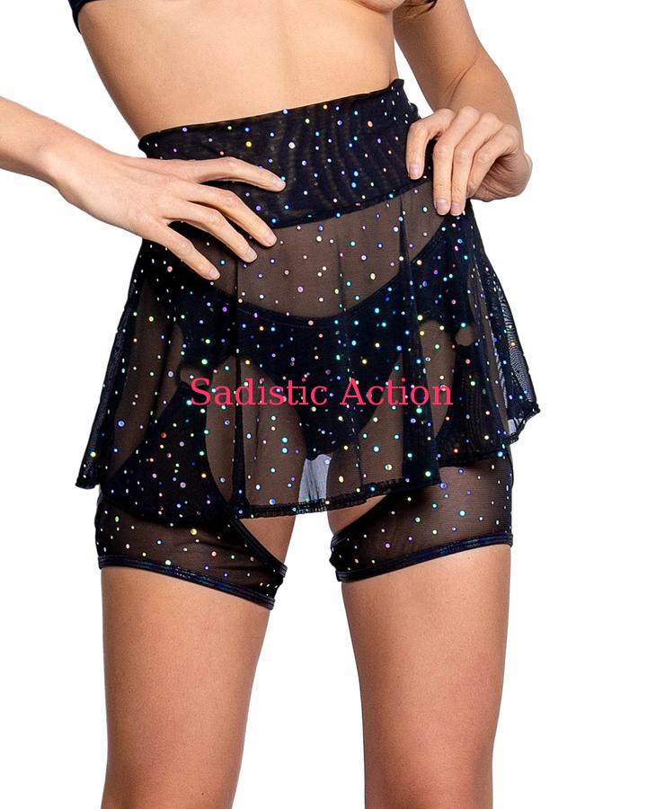 Rakuten - 【即納】J.Valentine HOLOGRAPHIC DOT CIRCLE SKIRT 【J Valentine(ダンスウェア、衣装、コスチューム、小物)】【ボトム・スカート】【JV-DW-FR144】