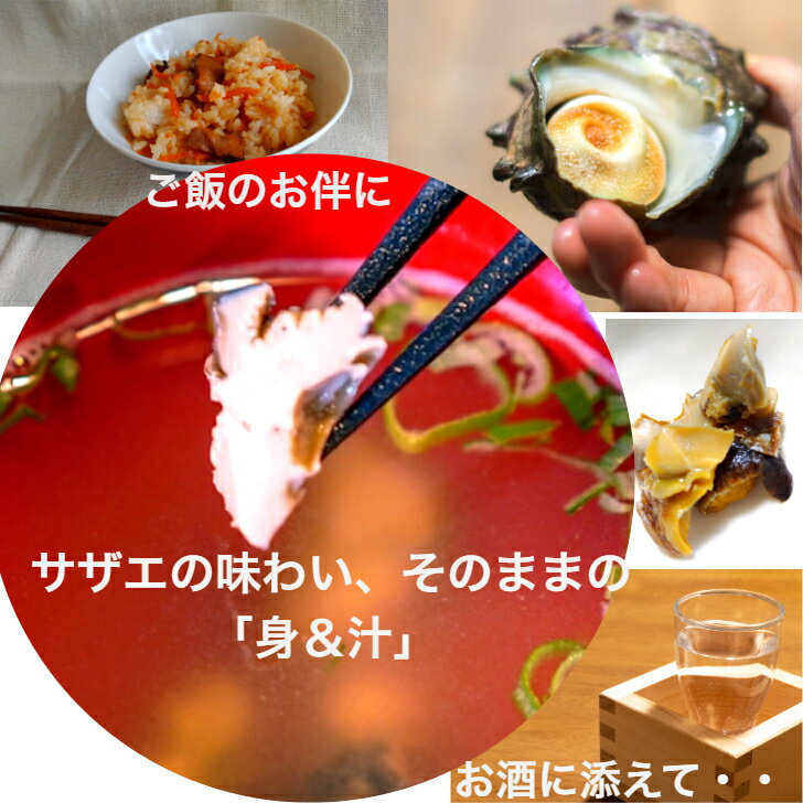 おいしさ佐渡産　きさらぎ「浜割りサザエの美潮（みしお）」　限定・受注生産品★送料無料（込み）★　1060円 佐渡から直送佐渡ヶ島 サザエ 栄螺 さざえ 漁師の味 海鮮 海産物 お取り寄せ グルメ ギフト 海の幸 新潟 贈り物 珍味 酒の肴 晩酌 貝 贈り物
