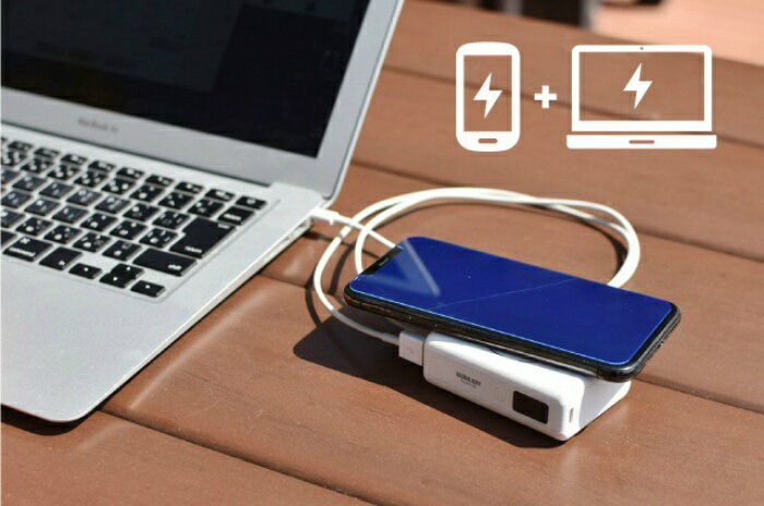 \45W高出力/10000mAh185gモバイルバッテリー小型PD3.0急速充電ノートパソコン対応ワイヤレス充電軽量Qi充電パススルー20V/45W対応Type-c出入力スマホ充電器コンパクト持ち運び便利アウトドア用iPhoneAndroidMacBookiPadSwitchPSE認証済