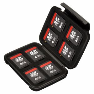 【ネコポス便配送】ハクバ ポータブルメディアケース W SD/MicroSDカード用 ブラック
