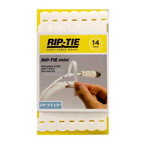 【クロネコゆうパケット配送】リップタイ(RIP-TIE) リップタイミニ ホワイト 14本入り 6mm × 140mm Q-5..