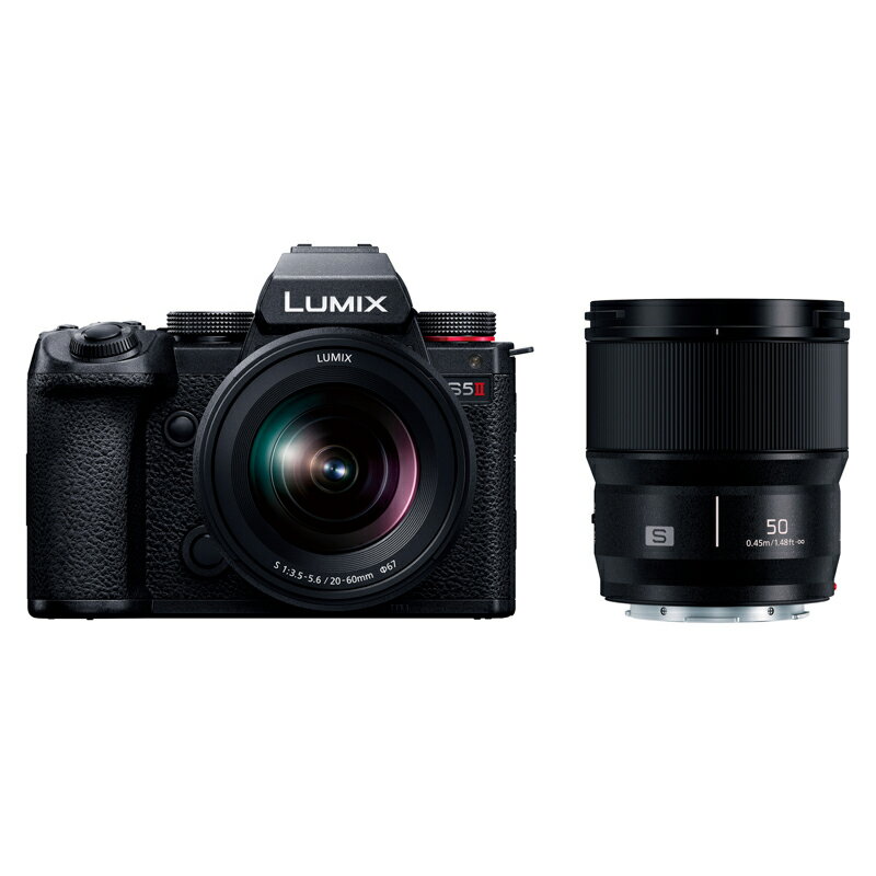 パナソニック LUMIX ミラーレス一眼カメラ DC-S5M2W ダブルレンズキット