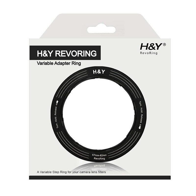 【ネコポス便配送 送料無料】H&Yフィルター　REVORING 37-49mm 可変式ステップアップリング RS49　 (取り付けフィルターは52mmを装着） 2