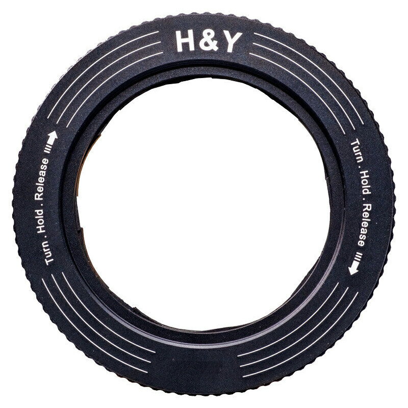 【ネコポス便配送 送料無料】H&Yフィルター　REVORING 37-49mm 可変式ステップアップリング RS49　 (取り付けフィルターは52mmを装着） 1