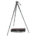 【わけあり アウトレット】マンフロット(Manfrotto)ビデオキット シングルレッグ4段アルミ MVH500AH付 MVK500AQ
