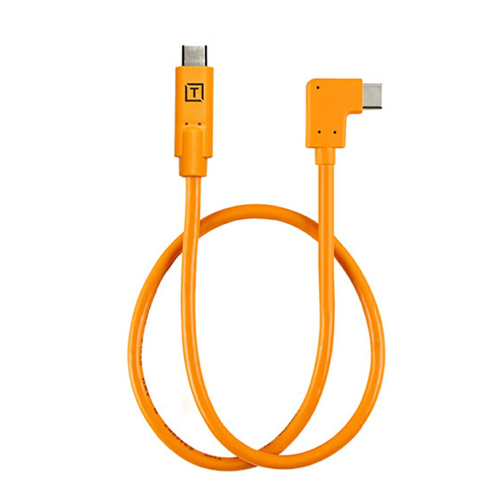 TETHER TOOLS(テザーツールズ) テザープロ アングルアダプター　USB-C to USB-C オレンジ CUCRTC1-ORG 50cm